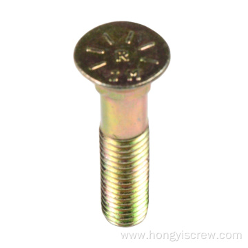 Yellow galvanized Countersunk bolt Screw M4 M6 M8